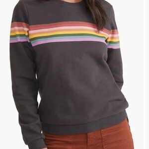 Marine Layer Anytime Striped Cotton Blend Sweatshirt